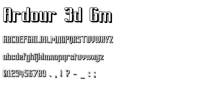 Ardour 3D GM font